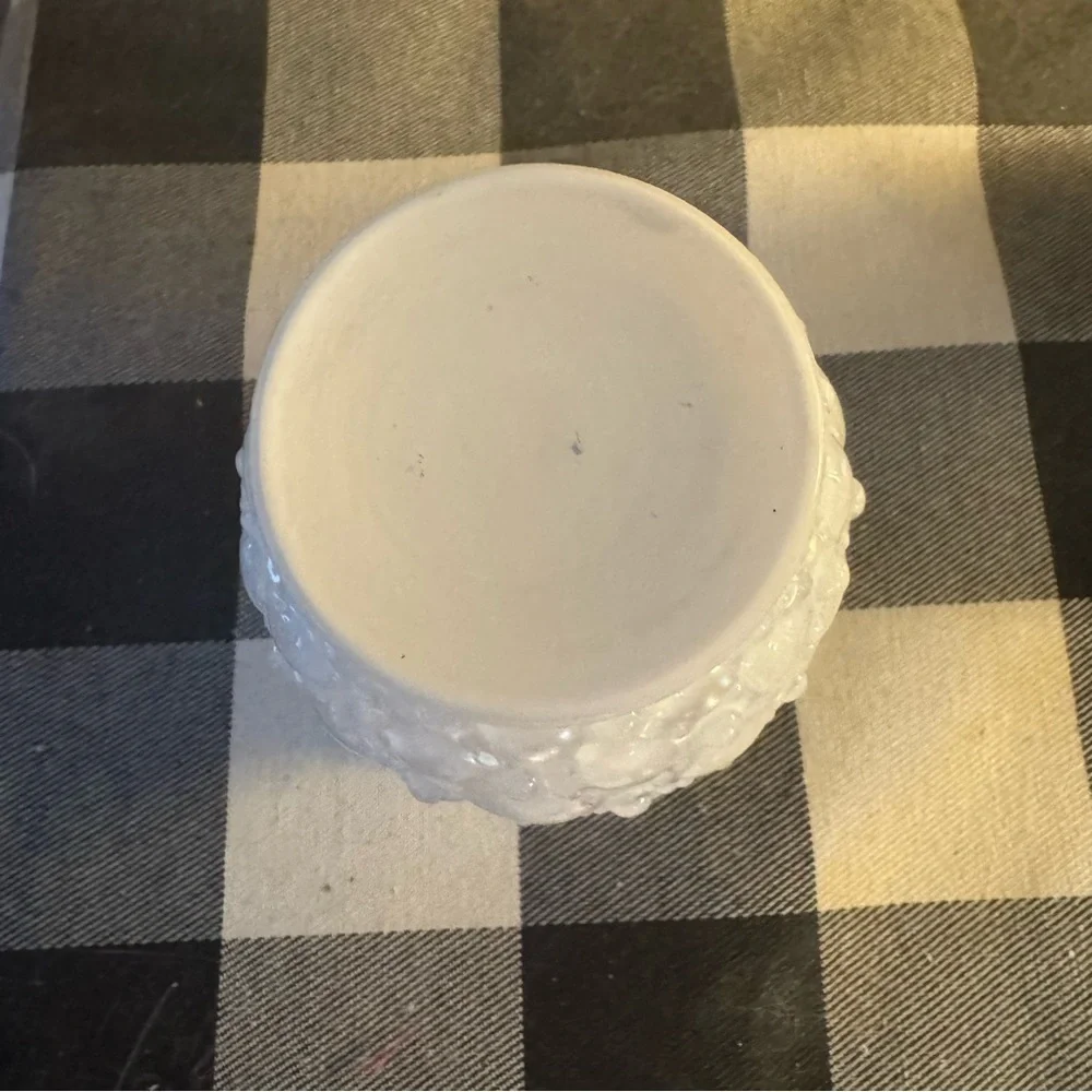 White Glass Vase Simple Shabby Chic